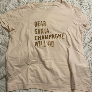 BNWOT Kate spade Christmas Santa pj t shirt top